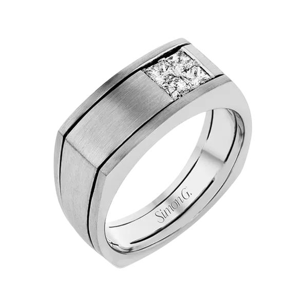 18k White Gold Men's Wedding Band Diamond Showcase Longview, WA