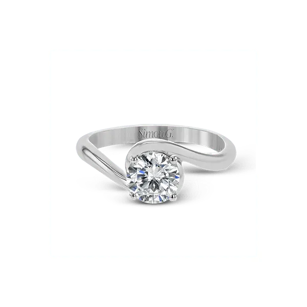 18k White Gold Semi-mount Engagement Ring Image 2 Diamonds Direct St. Petersburg, FL