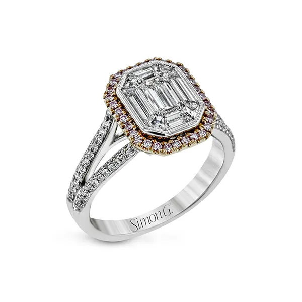 18k White & Rose Gold Semi-mount Engagement Ring Diamond Showcase Longview, WA