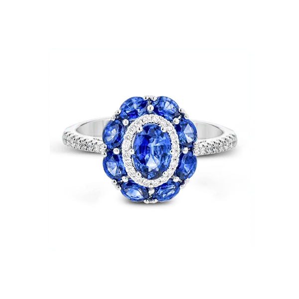 18k White Gold Gemstone Fashion Ring Image 2 Diamond Showcase Longview, WA