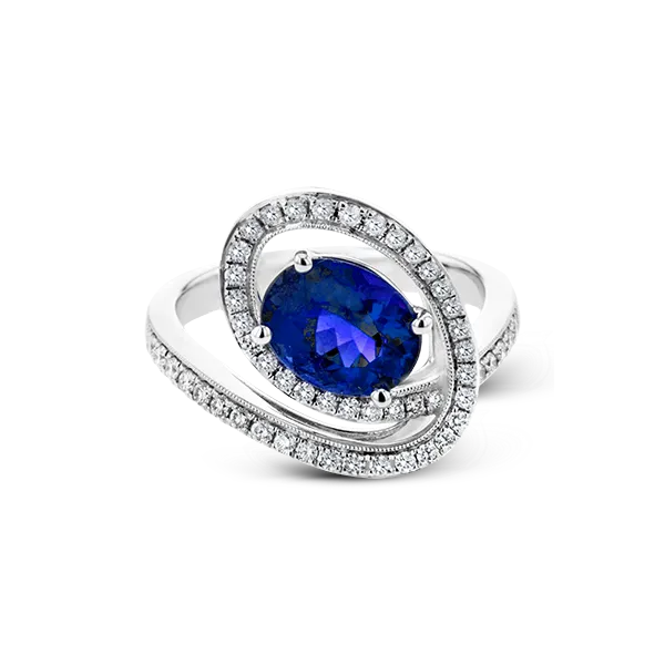 18k White Gold Gemstone Fashion Ring Image 2 Diamond Showcase Longview, WA