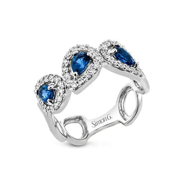 18k White Gold Gemstone Fashion Ring Diamonds Direct St. Petersburg, FL