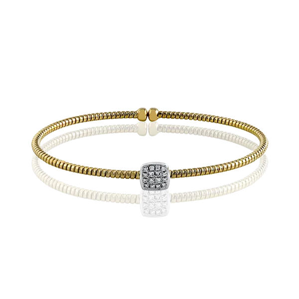 18k Two-tone Gold Bangle Bracelet Diamonds Direct St. Petersburg, FL