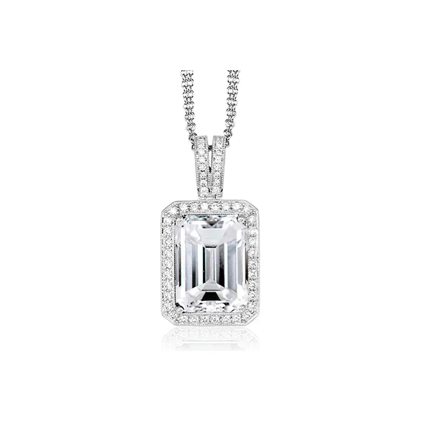 18k White Gold Gemstone Pendant Diamond Showcase Longview, WA