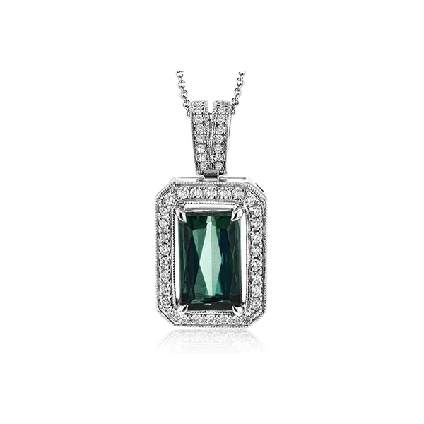 18k White Gold Gemstone Pendant Diamond Showcase Longview, WA