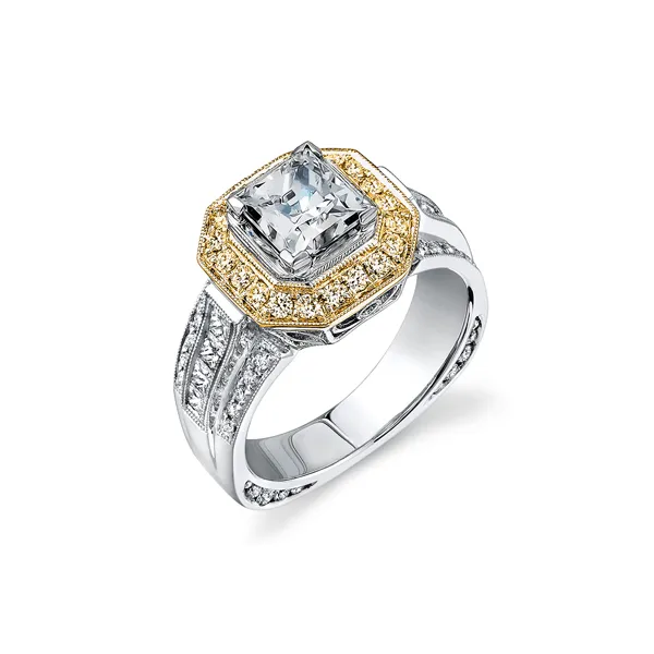 18k Two-tone Gold Semi-mount Engagement Ring Diamond Showcase Longview, WA