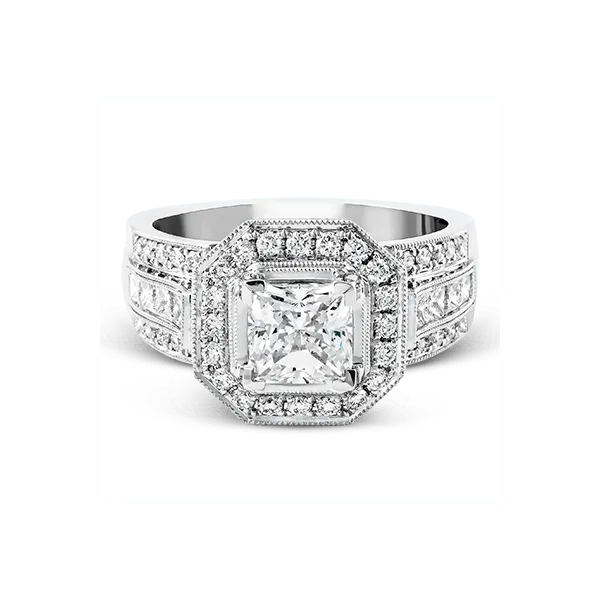 18k White Gold Semi-mount Engagement Ring Image 2 Diamond Showcase Longview, WA