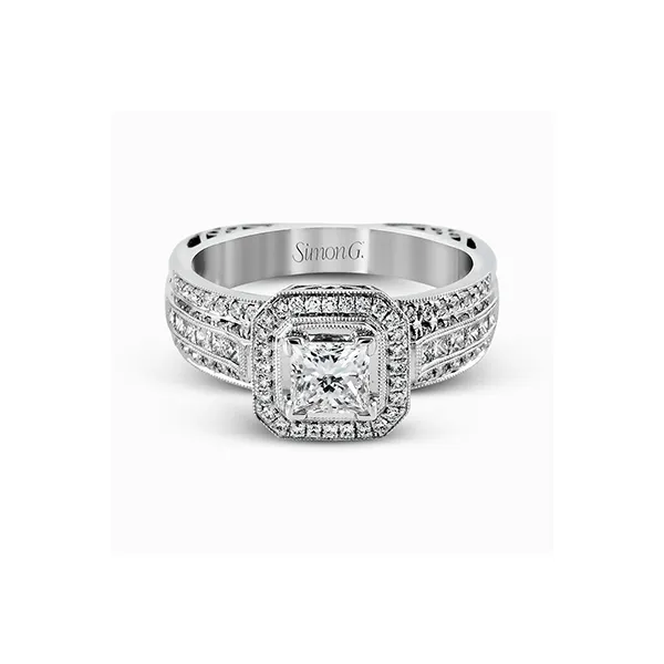 18k White Gold Semi-mount Engagement Ring Image 2 Diamond Showcase Longview, WA