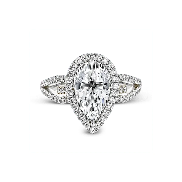 18k White & Rose Gold Semi-mount Engagement Ring Image 2 Diamond Showcase Longview, WA