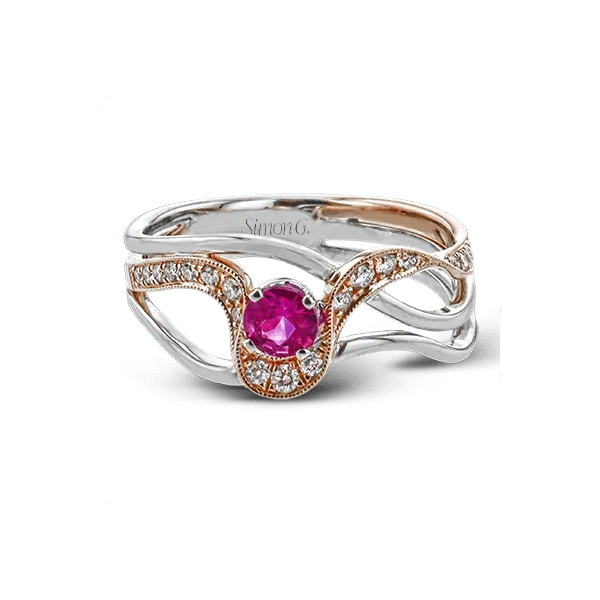 18k White & Rose Gold Gemstone Fashion Ring Image 2 Almassian Jewelers, LLC Grand Rapids, MI
