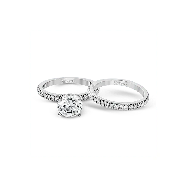 18k White Gold Wedding Set Image 2 Diamond Showcase Longview, WA