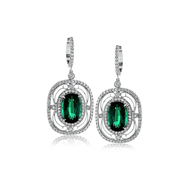 18k White Gold Gemstone Earrings Diamond Showcase Longview, WA