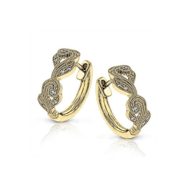 18k Yellow Gold Diamond Hoop Earrings The Diamond Shop, Inc. Lewiston, ID