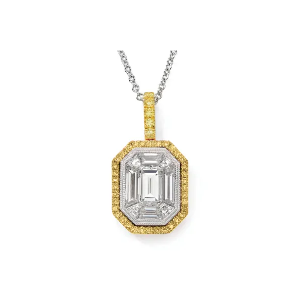 18k Two-tone Gold Diamond Pendant Diamond Showcase Longview, WA