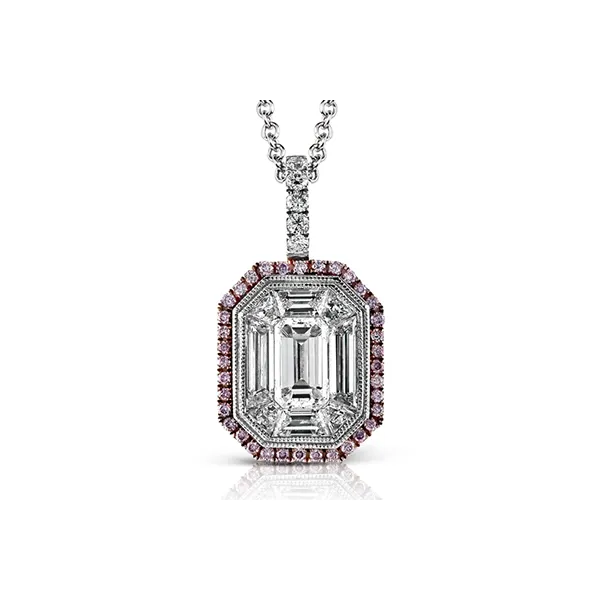 18k White & Rose Gold Diamond Pendant Diamond Showcase Longview, WA