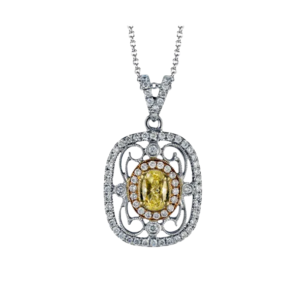 18k Tri-color Gold Diamond Pendant Diamond Showcase Longview, WA