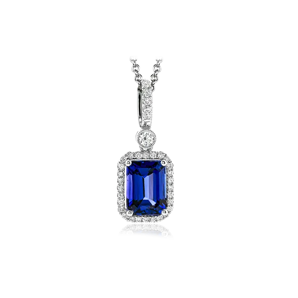 18k White Gold Gemstone Pendant Diamond Showcase Longview, WA