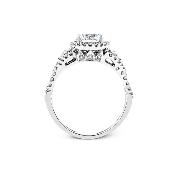 18k White Gold Semi-mount Engagement Ring Image 2 Diamond Showcase Longview, WA