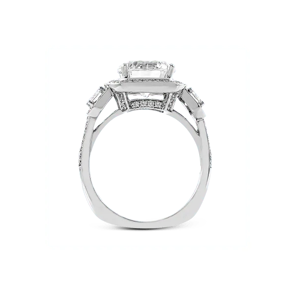 18k White Gold Semi-mount Engagement Ring Image 3 Quenan's Fine Jewelers Georgetown, TX