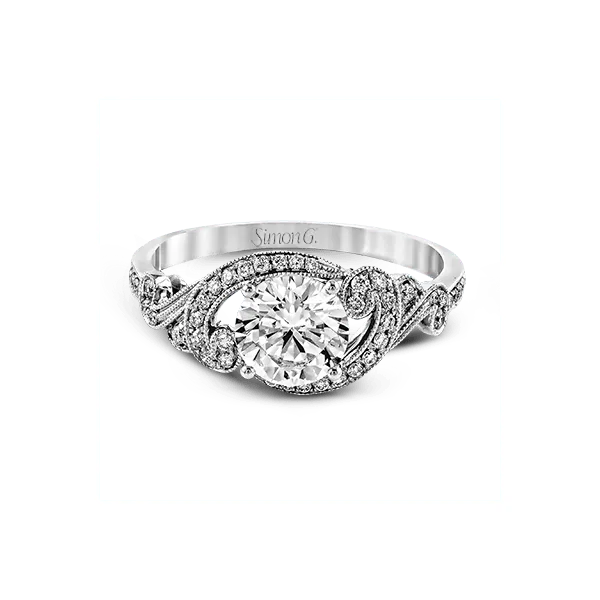 Platinum Semi-mount Engagement Ring Image 2 Diamond Showcase Longview, WA