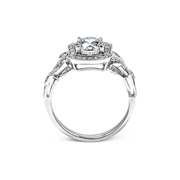 Platinum Semi-mount Engagement Ring Image 3 Jim Bartlett Fine Jewelry Longview, TX