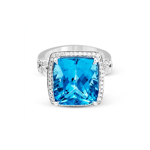 18k White Gold Gemstone Fashion Ring Image 2 Diamond Showcase Longview, WA