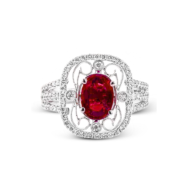 18k White Gold Gemstone Fashion Ring Image 2 Diamond Showcase Longview, WA