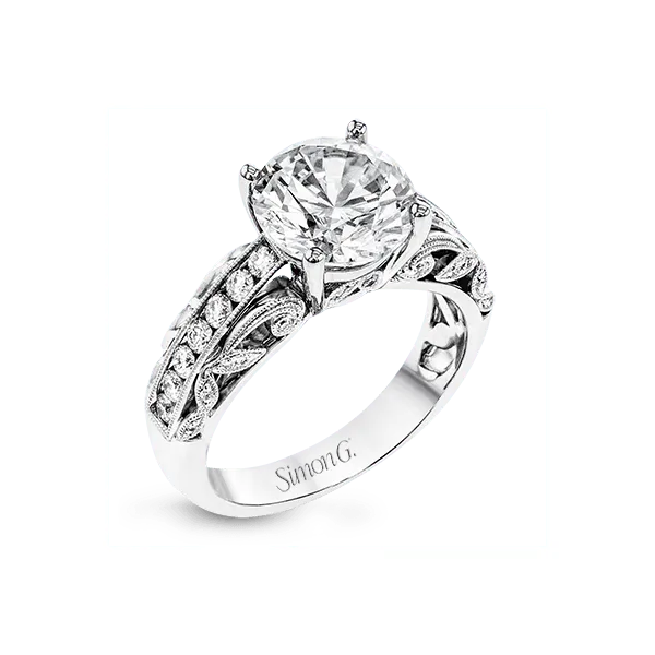 18k White Gold Semi-mount Engagement Ring James & Williams Jewelers Berwyn, IL