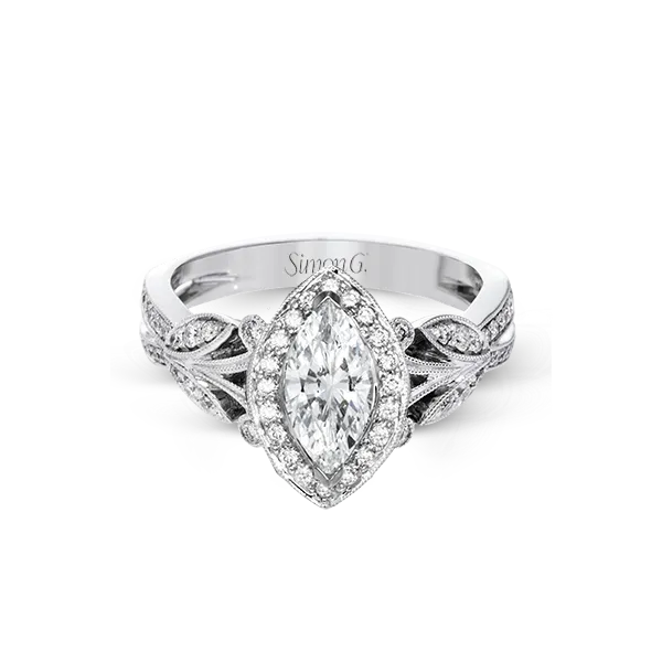 18k White Gold Semi-mount Engagement Ring Image 3 Diamond Showcase Longview, WA