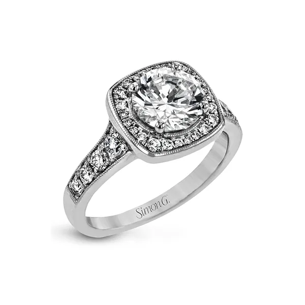 18k White Gold Semi-mount Engagement Ring Diamonds Direct St. Petersburg, FL