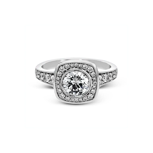 18k White Gold Semi-mount Engagement Ring Image 2 Diamonds Direct St. Petersburg, FL