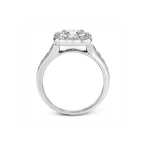 18k White Gold Semi-mount Engagement Ring Image 3 Diamonds Direct St. Petersburg, FL