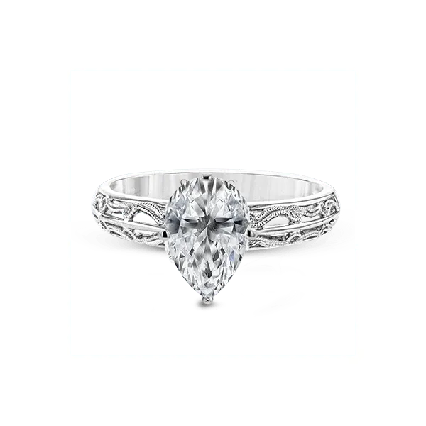 18k White Gold Semi-mount Engagement Ring Image 2 Diamond Showcase Longview, WA