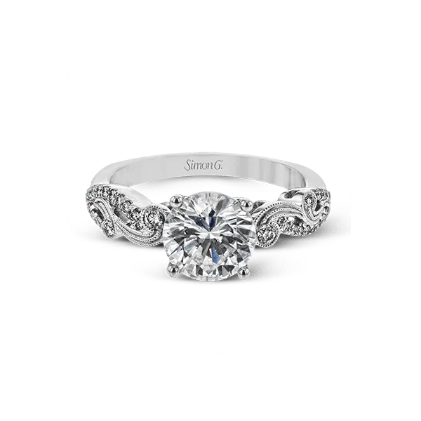 18k White Gold Semi-mount Engagement Ring Image 2 Diamond Showcase Longview, WA