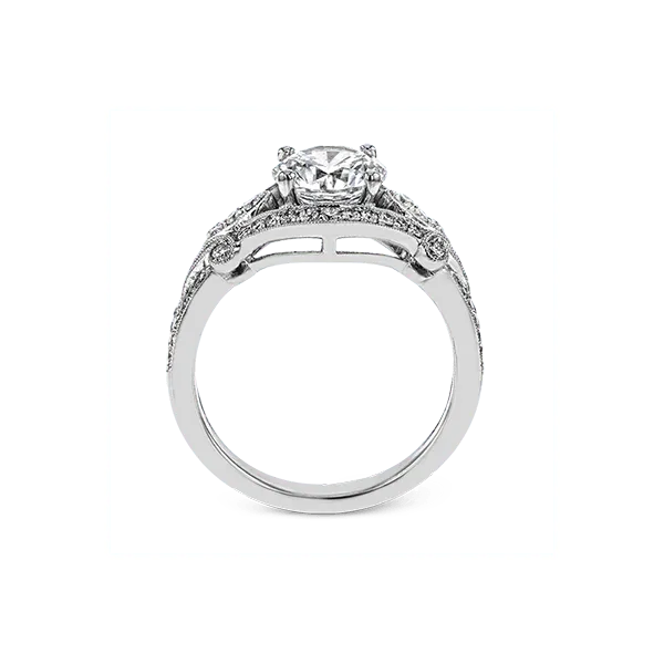 18k White Gold Semi-mount Engagement Ring Image 3 Diamonds Direct St. Petersburg, FL