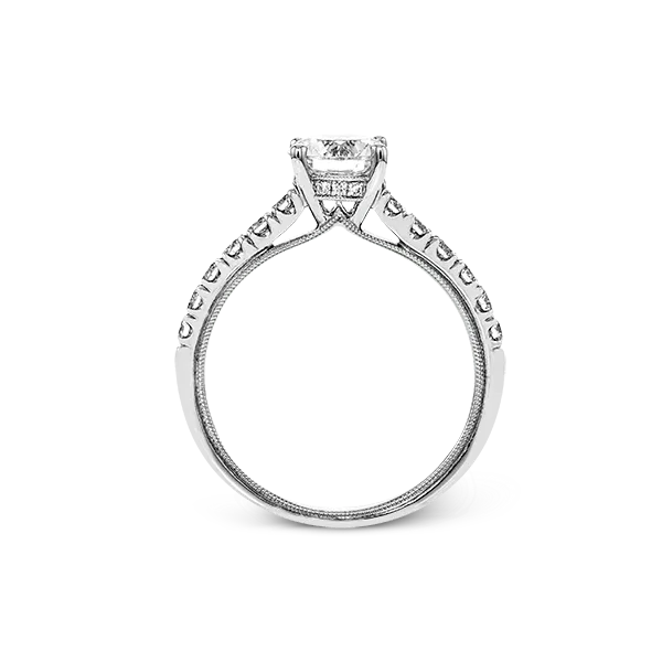 18k White Gold Semi-mount Engagement Ring Image 2 Quenan's Fine Jewelers Georgetown, TX