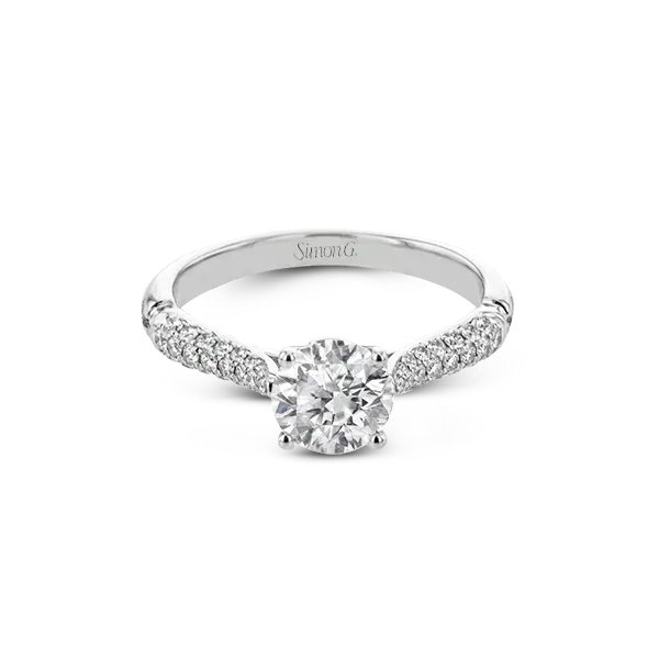 18k White Gold Semi-mount Engagement Ring Image 2 Diamond Showcase Longview, WA