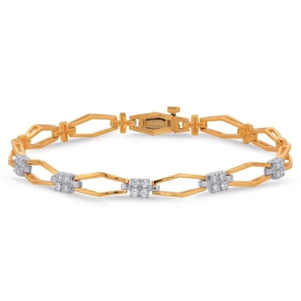 Rose & White Gold Diamond Bracelet Tennies Jewelry Appleton, WI