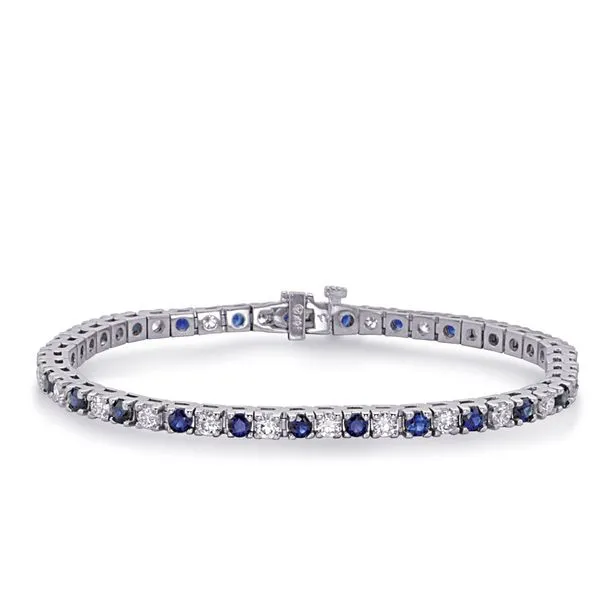 Sapphire & Diamond Four Prong Bracelet Tennies Jewelry Appleton, WI