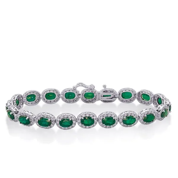 Emerald & Diamond Bracelet Tennies Jewelry Appleton, WI