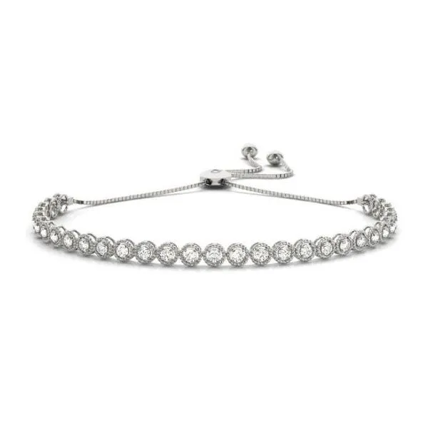 White Gold Bolo Diamond Bracelet Tennies Jewelry Appleton, WI