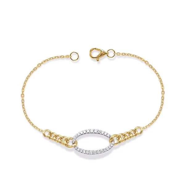 Yellow & White Gold Diamond Bracelet Tennies Jewelry Appleton, WI