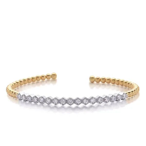 White &Yellow Gold  Bangle Bracelet Spencer's Jewelers Athens, GA