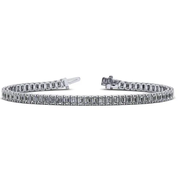 White Gold Emerald Cut Bracelet Raleigh Diamond Fine Jewelry Raleigh, NC