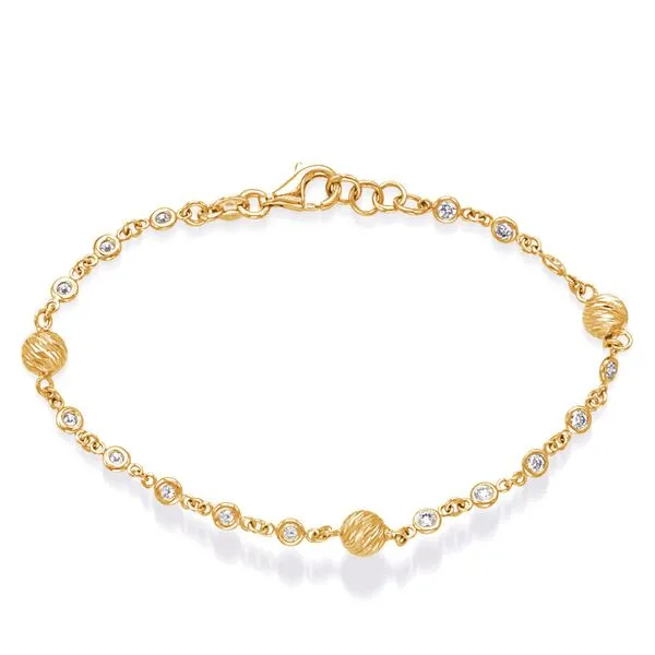 Yellow Gold Diamond Bracelet Tennies Jewelry Appleton, WI