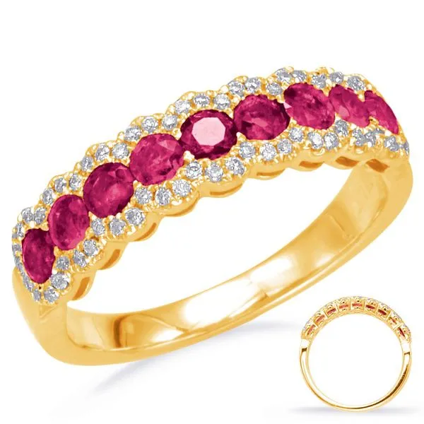 Yellow Gold Ruby & Diamond Ring Tennies Jewelry Appleton, WI
