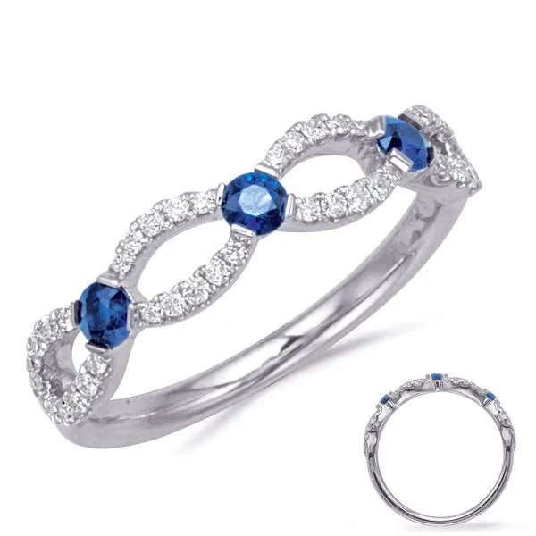 White Gold Sapphire & Diamond Ring Tennies Jewelry Appleton, WI