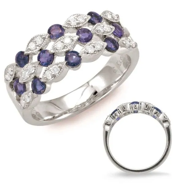 White Gold Sapphire & Diamond Ring Tennies Jewelry Appleton, WI