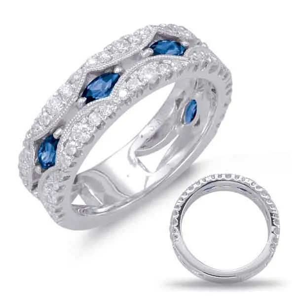 White Gold Sapphire & Diamond Ring Tennies Jewelry Appleton, WI