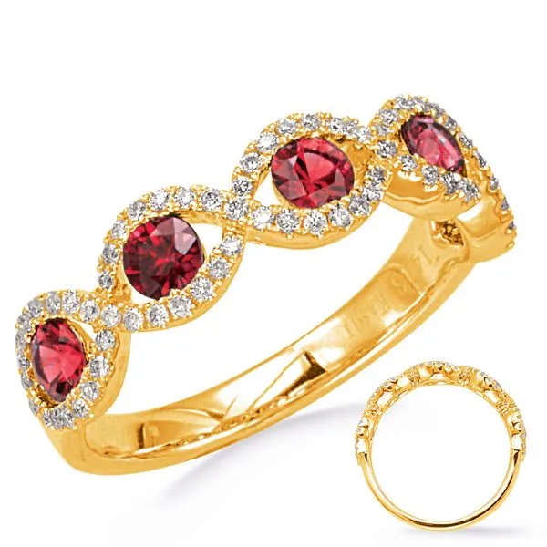 Yellow Gold Ruby & Diamond Ring Tennies Jewelry Appleton, WI